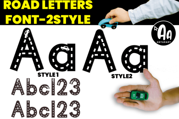 Abcd Ref Alphabet Tracing Road Mats Font for Editorial Design
