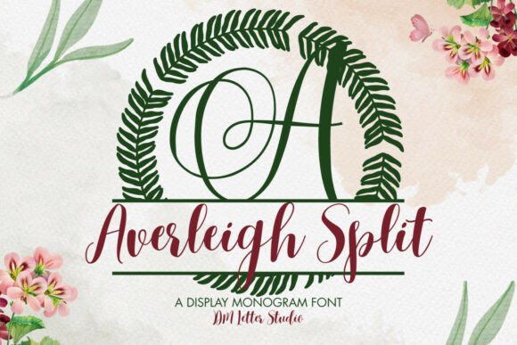 Averleigh Split Monogram Font for Premium Campaign Branding