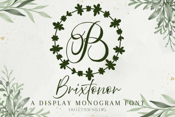 Brixtonor Monogram Font for Boutique Branding