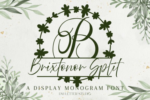 Brixtonor Split Monogram Font for Makers