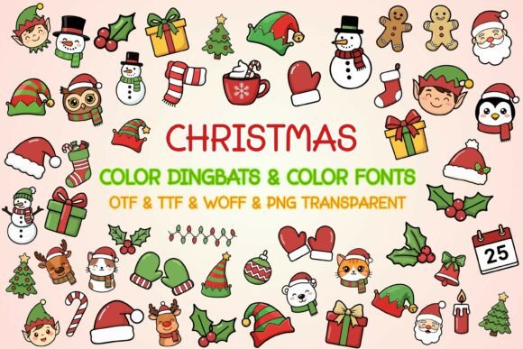 Christmas Color Dingbats: A Festive Font for Web Design