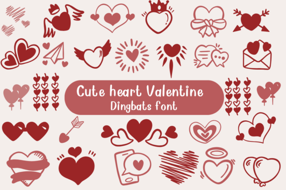 Cute Heart Valentine: A Font for Sweet and Stylish Editorial Design