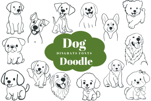 Discover Dog Doodle: A Charming Dingbats Font for Creative Projects
