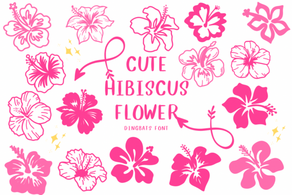 Explore the Charm of Cute Hibiscus Flower Font