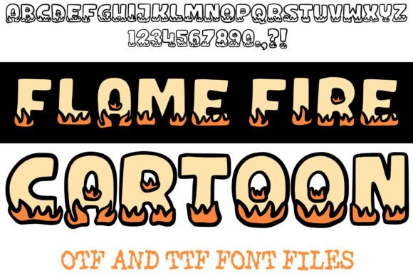 Flame Fire Cartoon: A Vibrant Font for Editorial Design