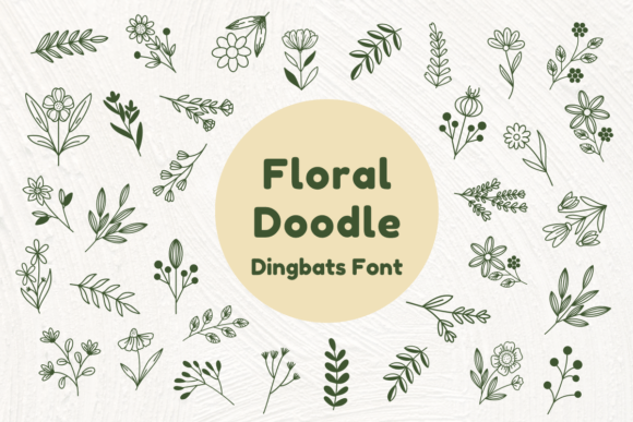 Floral Doodle: A Sketched Dingbats Font for Creative Projects