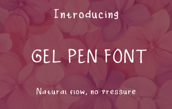 Gel Pen Font: Organic Script for Digital Design
