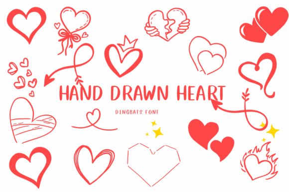 Hand-drawn Heart Font for Authentic Brand Identity Design