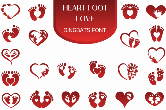 Heart Foot Love Font for Small Business Branding