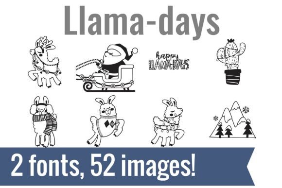 Llama-days Dingbats Font for Playful Holiday Branding