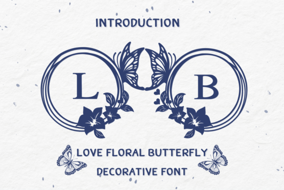 Love Floral Butterfly Font for Organic Brand Identity Design