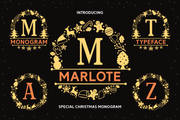 Marlote: A Charming Christmas Monogram Font for Web Design