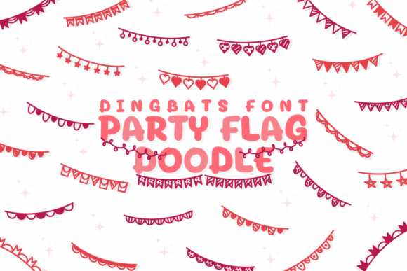 Party Flag Doodle: A Sketch-Style Font for Creative Campaigns