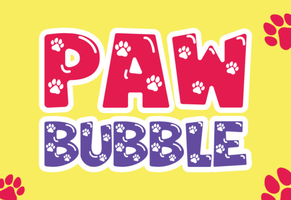 Paw Bubble Font Review for Pet Campaign Design