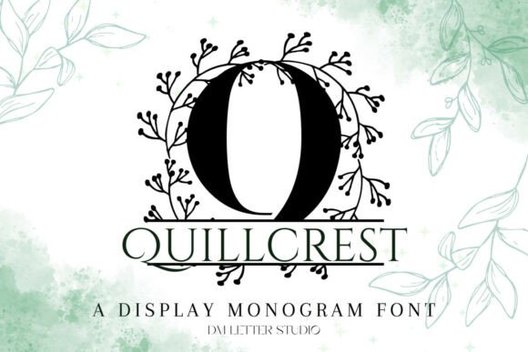 Quillcrest Split Monogram Font for Elegant Editorial Design