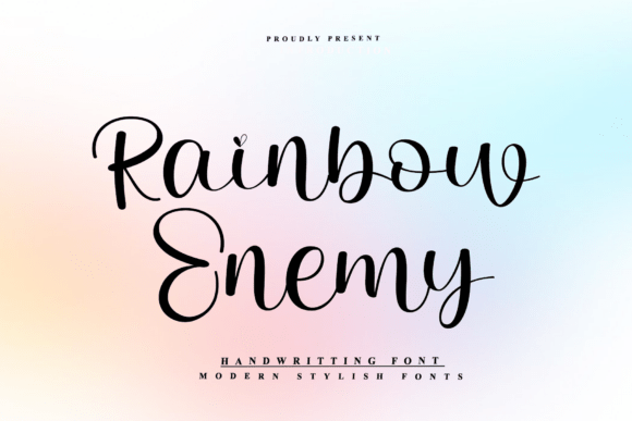 Rainbow Enemy Font: Bold Handwritten Style for Makers