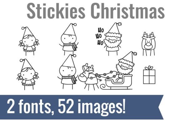 Stickies Christmas Dingbats Font for Holiday Campaign Visuals