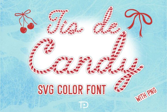 Tis De Candy Svg Font for Festive Editorial Design