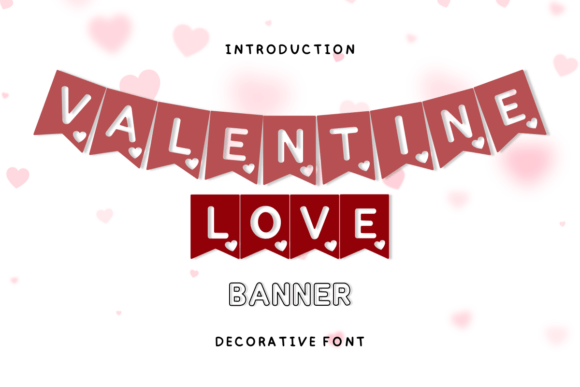 Valentine Love Banner: A Charming Font for Creative Branding